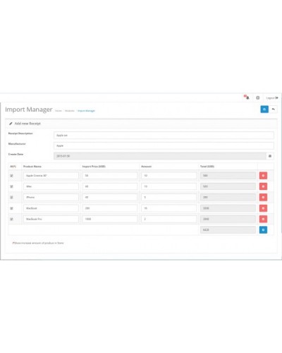 Import manager | Increase quantity of multi Products